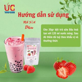 BỘT TRÀ SỮA DÂU HÒA TAN, ĐẬM VỊ, THƠM NGON, NƯỚC UỐNG GIẢI KHÁT, DỄ PHA TÚI 500GR - LADY'S PASSION
