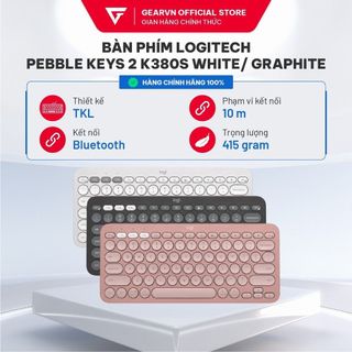 Bàn phím Logitech Pebble Keys 2 K380S White/Rose/Graphite