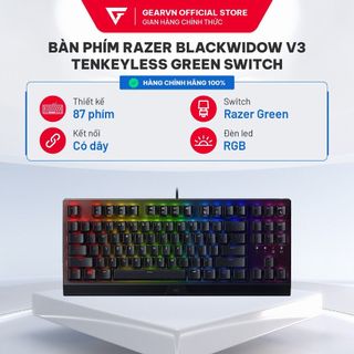Bàn phím Razer Blackwidow V3 Tenkeyless Green Switch