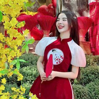 SET ÁO NHUNG PHỐI VÁY COTTON LẠNH ( VÁY CÓ LÓT) KÈM PHỤ KIỆN XINH XẮN
