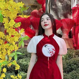 SET ÁO NHUNG PHỐI VÁY COTTON LẠNH ( VÁY CÓ LÓT) KÈM PHỤ KIỆN XINH XẮN