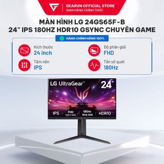 Màn hình LG 24GS65F-B 24" IPS 180Hz HDR10 Gsync chuyên game