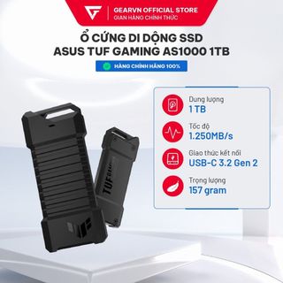 Ổ cứng di dộng SSD ASUS TUF Gaming AS1000, 1 TB, USB-C 3.2 Gen2, 1250 MB/s