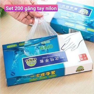 Set 200 găng tay nilon giá sỉ