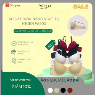 Áo lót nữ trơn nâng ngực mút vừa có gọng không lộ viền 2 móc gài sau VIENA VA903