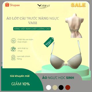 Áo lót nữ cài trước nâng ngực mút dày 3 cm áo ngực trơn thoáng khí hiệu VATINA A02