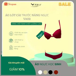 Áo lót nữ cài trước nâng ngực mút dày 3 cm áo ngực trơn thoáng khí hiệu VATINA A02