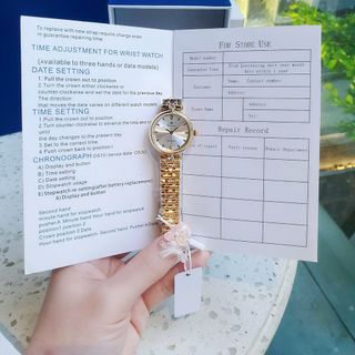 ĐỒNG HỒ NỮ CH.ÍNH HÃN.G FUNMEI F2119 MẶT TRÒN DÂY THÉP ĐI KÈM TEM KÍCH HOẠT ĐIỆN TỬ BẢO HÀNH 3