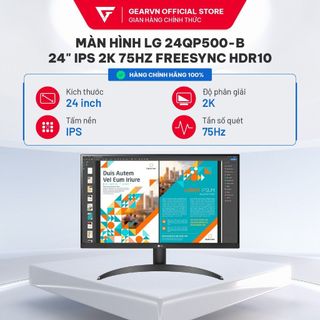 Màn hình LG 24QP500-B 24" IPS 2K 75Hz Freesync HDR10