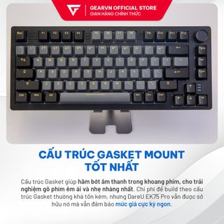 Bàn phím cơ DareU EK75 Pro Triple Mode Black Firefly switch/EK75 Pro WBC Dream SW
