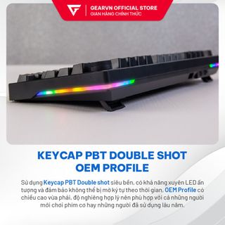 Bàn phím cơ DareU EK75 Pro Triple Mode Black Firefly switch/EK75 Pro WBC Dream SW