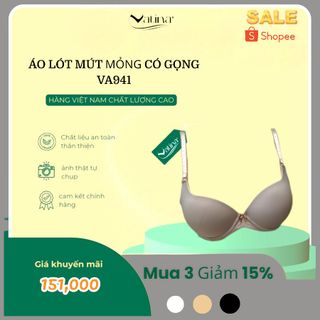 Áo ngực nữ trơn mút mỏng có gọng dễ chịu không bí bách VIENA V941