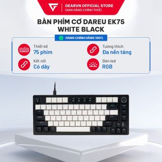 Bàn phím cơ DareU EK75 White Black Firefly/ Dream switch