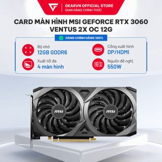 Card màn hình MSI GeForce RTX 3060 Ventus 2X OC 12G