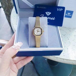 ĐỒNG HỒ NỮ CH.ÍNH HÃN.G FUNMEI F2145 MẶT VUÔNG MINI DÂY LƯỚI THÉP ĐI KÈM TEM KÍCH HOẠT ĐIỆN TỬ BẢO HÀNH 2