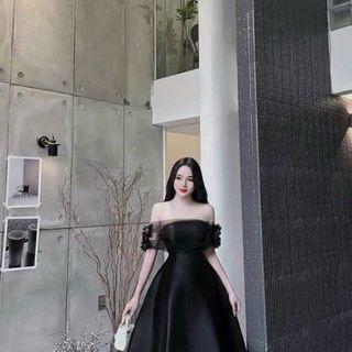 ĐẦM XÒE TRỄ VAI ĐÍNH HOA PHỐI LƯỚI SIÊU SANG QUÝ PHÁI