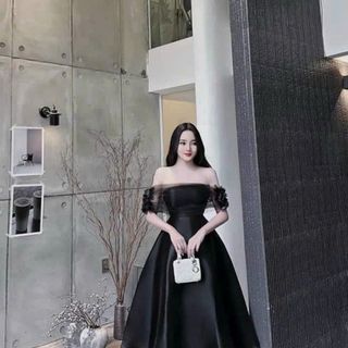 ĐẦM XÒE TRỄ VAI ĐÍNH HOA PHỐI LƯỚI SIÊU SANG QUÝ PHÁI
