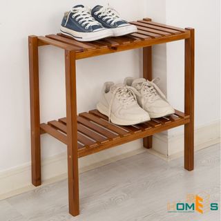 Kệ Giày Behomes 2 Tầng 50cm Gỗ Thông Cao Cấp Chống Mối Mọt Cong Vênh