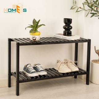 Kệ Giày Behomes 2 Tầng 80cm Gỗ Thông Cao Cấp Chống Mối Mọt Cong Vênh