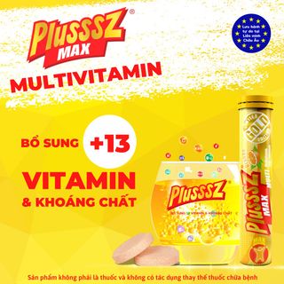 Viên sủi Plusssz Max Multivitamin vị Cam không đường