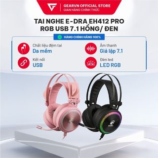 Tai nghe E-Dra EH412 Pro RGB USB 7.1 Hồng/ Đen