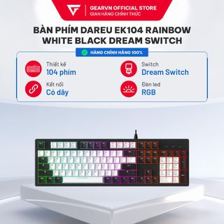 Bàn phím DareU EK104 Rainbow White Black Dream Switch