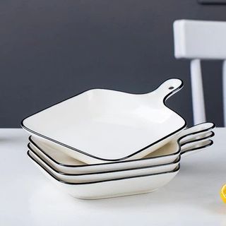 SET 6 DĨA SỨ VUÔNG CÓ TAY CẦM