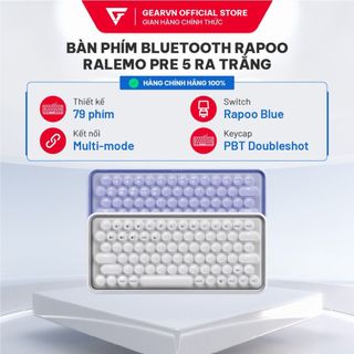 Bàn phím Bluetooth Rapoo Ralemo Pre 5 RA Trắng/ Xanh/ Tím