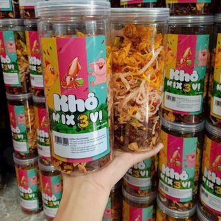Khô Mix (trộn lẫn) 3 vị Bò/Gà/Heo 300G