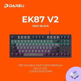 Bàn phím cơ Gaming DAREU EK87 v2 White Black/ Gray Black Dream Switch