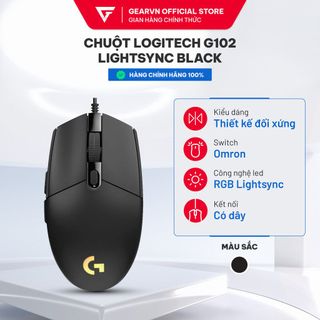 Chuột Gaming LOGITECH G102 LightSync Black RGB
