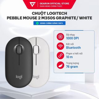 Chuột Logitech Pebble Mouse 2 M350S Graphite/Rose/White