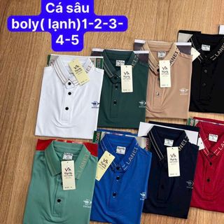 áo thun cổ trụ, phom body, chất vải thun lạnh