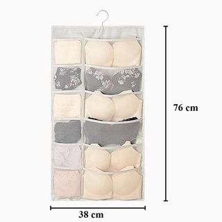 TÚI ĐỰNG ĐỒ LÓT CÓ MÓC TREO 2 MẶT 30 NGĂN GD105 - LADY'S PASSION