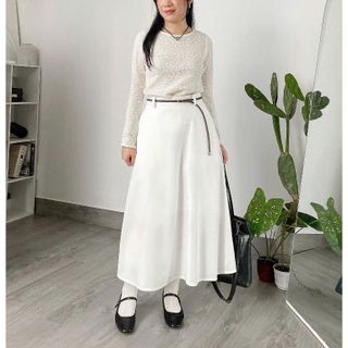 Chân váy basic nữ công sở dáng xòe thanh lịch có túi sườn