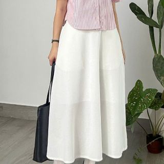 Chân váy basic nữ công sở dáng xòe thanh lịch có túi sườn