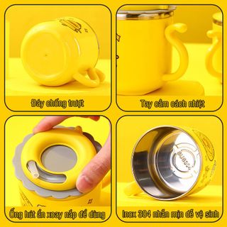 CỐC UỐNG NƯỚC GIỮ NHIỆT CHO BÉ KÈM ỐNG HÚT 300ML 56714 - LADY'S PASSION