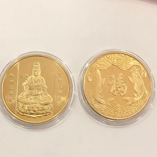 Xu Quan Âm Bồ Tát Mạ Vàng Kèm Túi Đỏ , Đẹp Mắt - Lì Xì Tết - giá sỉ, giá buôn bán
