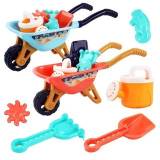 BỘ ĐỒ CHƠI XÚC CÁT 6 MÓN KÈM XE ĐẨY CHO BÉ