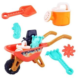BỘ ĐỒ CHƠI XÚC CÁT 6 MÓN KÈM XE ĐẨY CHO BÉ