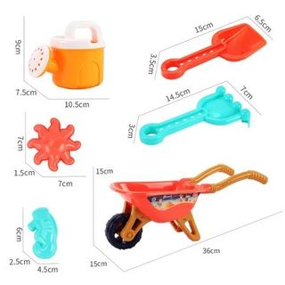 BỘ ĐỒ CHƠI XÚC CÁT 6 MÓN KÈM XE ĐẨY CHO BÉ