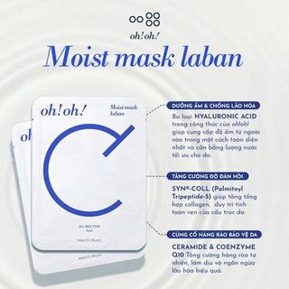 MẶT NẠ CERAMIDE PHỤC HỒI DA OH!OH! MOIST MASK LABAN (25ML X 10 MIẾNG)