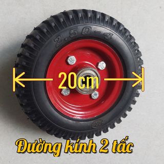 Bánh xe 2 tấc đỏ, mâm sắt