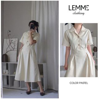 Đầm sơ mi cổ vest dáng dài