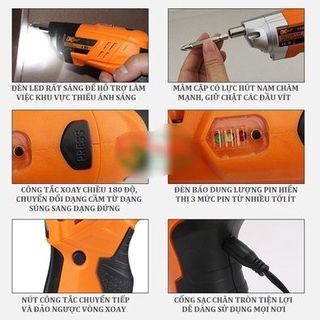 MÁY KHOAN PIN MINI CẦM TAY ĐA NĂNG 2 CHẾ ĐỘ THÔNG MINH SIÊU MẠNH MÁY KHOAN VÍT MÁY BẮN VÍT PIN MINI GD148 - LADY'S PASSION