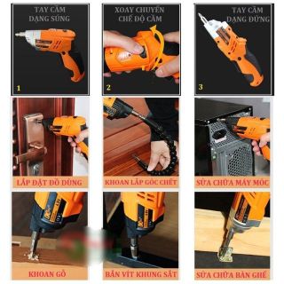 MÁY KHOAN PIN MINI CẦM TAY ĐA NĂNG 2 CHẾ ĐỘ THÔNG MINH SIÊU MẠNH MÁY KHOAN VÍT MÁY BẮN VÍT PIN MINI GD148 - LADY'S PASSION