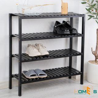 Kệ Giày Behomes 4 Tầng 80cm Gỗ Thông Cao Cấp Chống Mối Mọt Cong Vênh