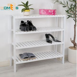 Kệ Giày Behomes 4 Tầng 80cm Gỗ Thông Cao Cấp Chống Mối Mọt Cong Vênh