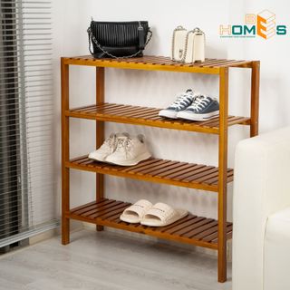 Kệ Giày Behomes 4 Tầng 80cm Gỗ Thông Cao Cấp Chống Mối Mọt Cong Vênh