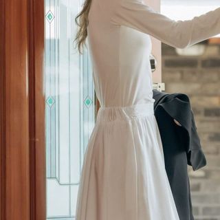Chân váy bí dài dáng phồng, chân váy đen dáng bí bồng bềnh có chun sau